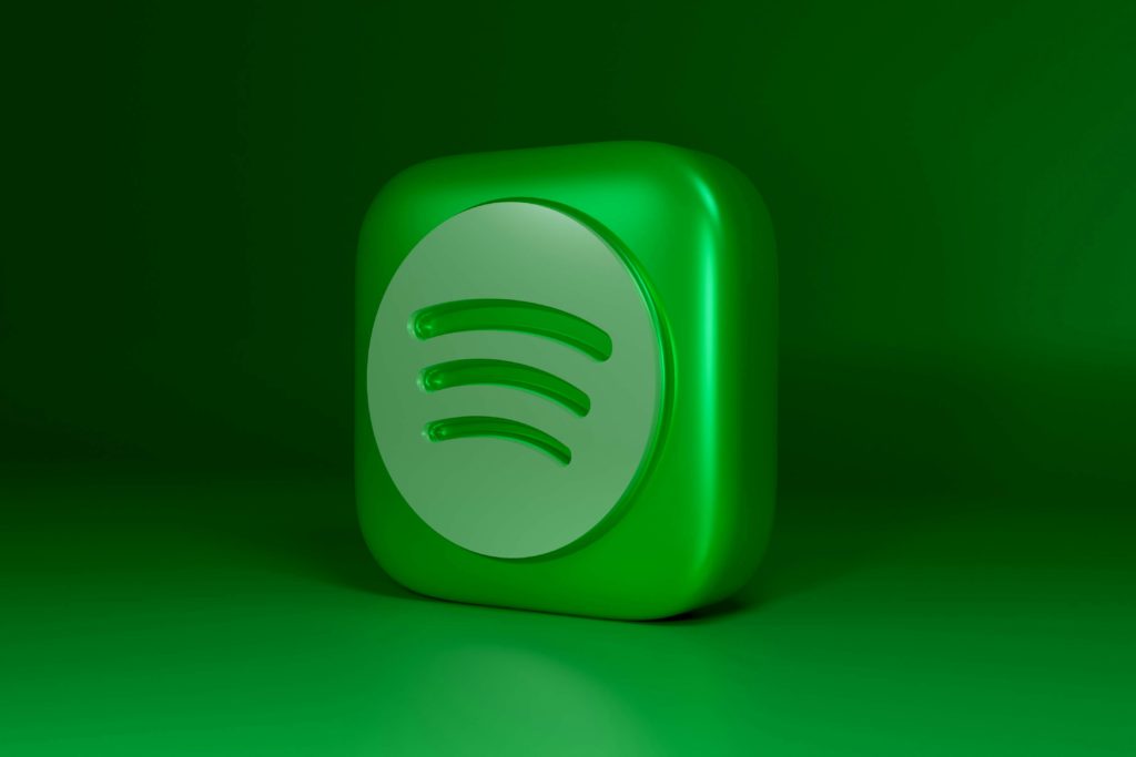 logo spotify en biais vert
